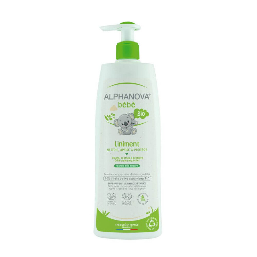 Alphanova Bebe, aceite de lavado y baño bio, 500 ml