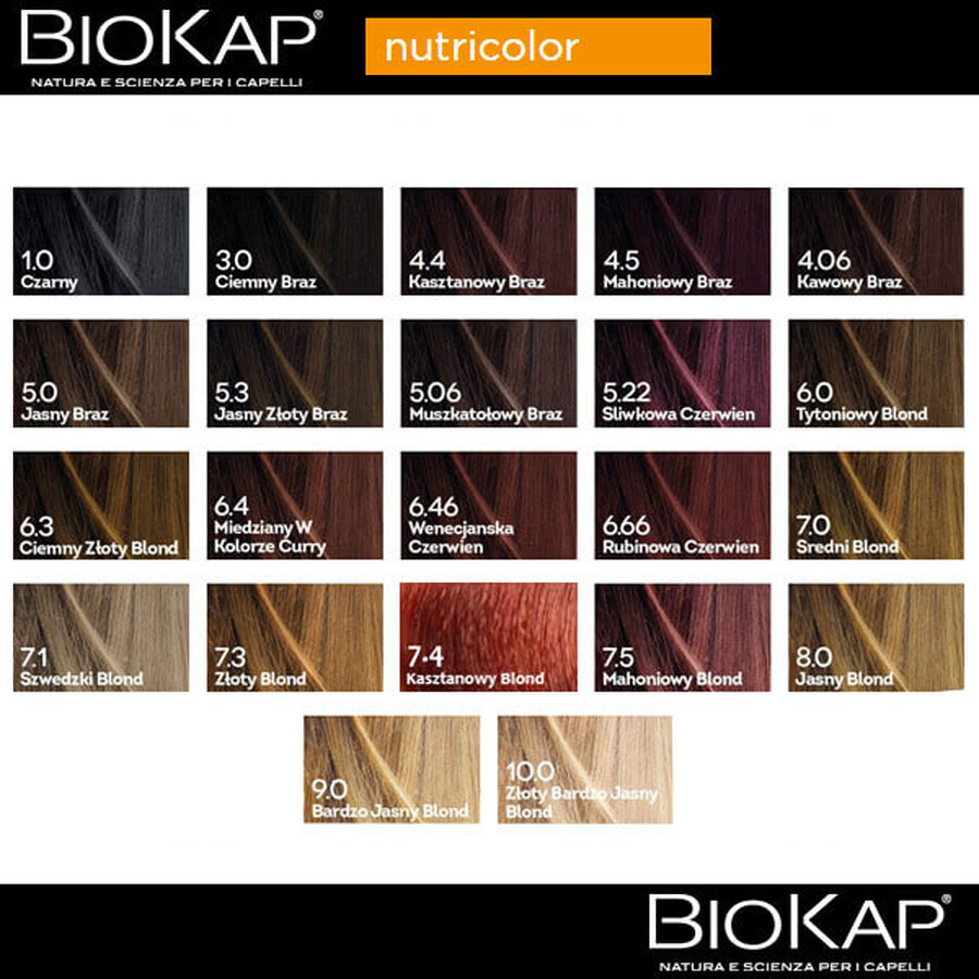 Biokap Nutricolor, colore per capelli, 1.0 nero, 140 ml