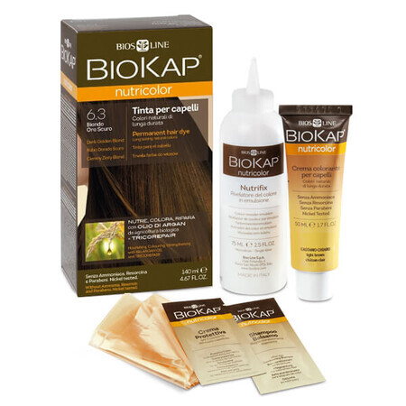 Biokap Nutricolor, coloration, 6.3 blond foncé, 140 ml