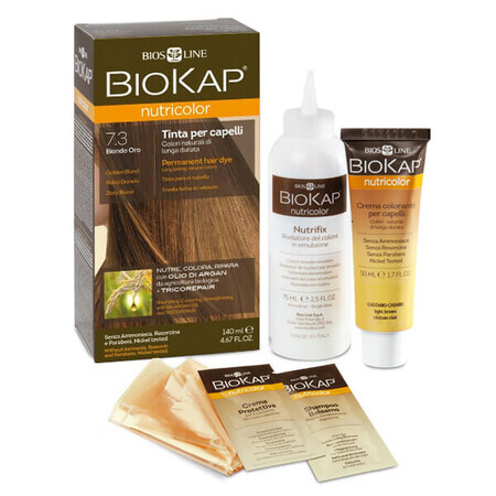 Biokap Nutricolor, colore per capelli, 7.3 biondo oro, 140 ml