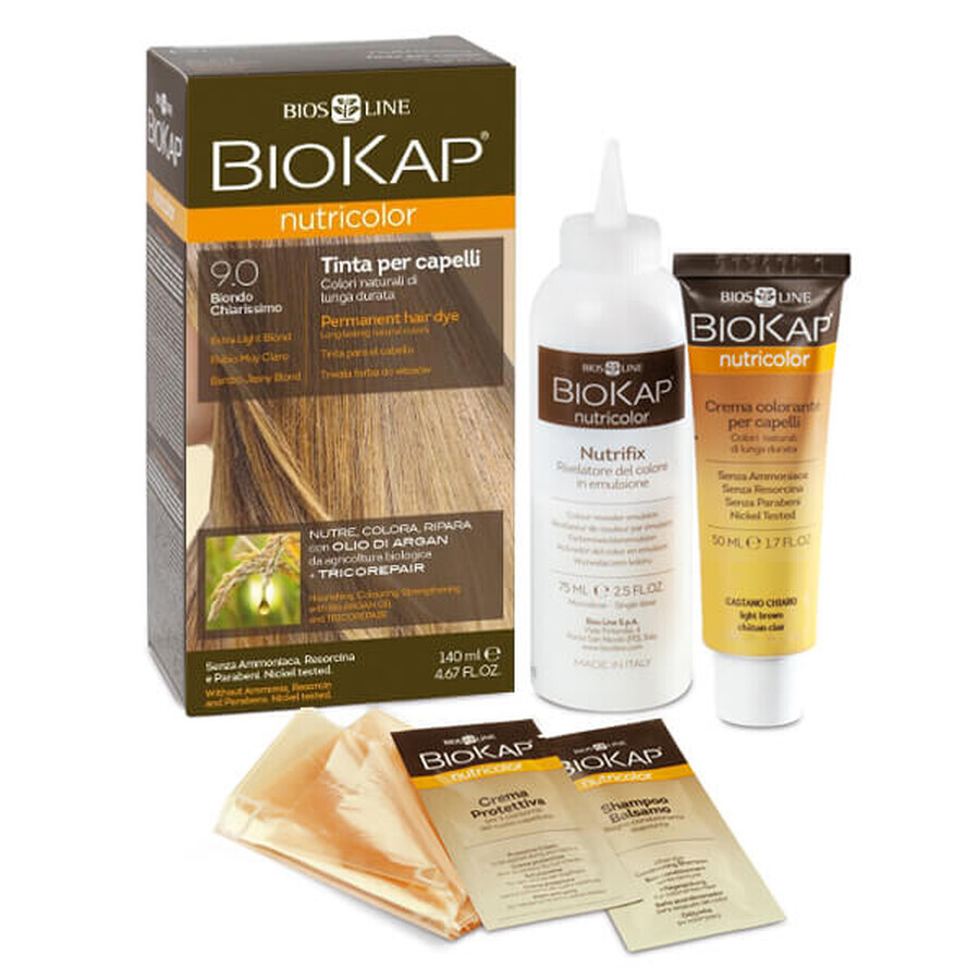 Biokap Nutricolor, haarkleuring, 9.0 zeer licht blond, 140 ml