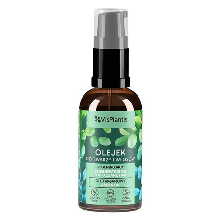 Vis Plantis, Argan haarolie met macadamia olie, 30 ml