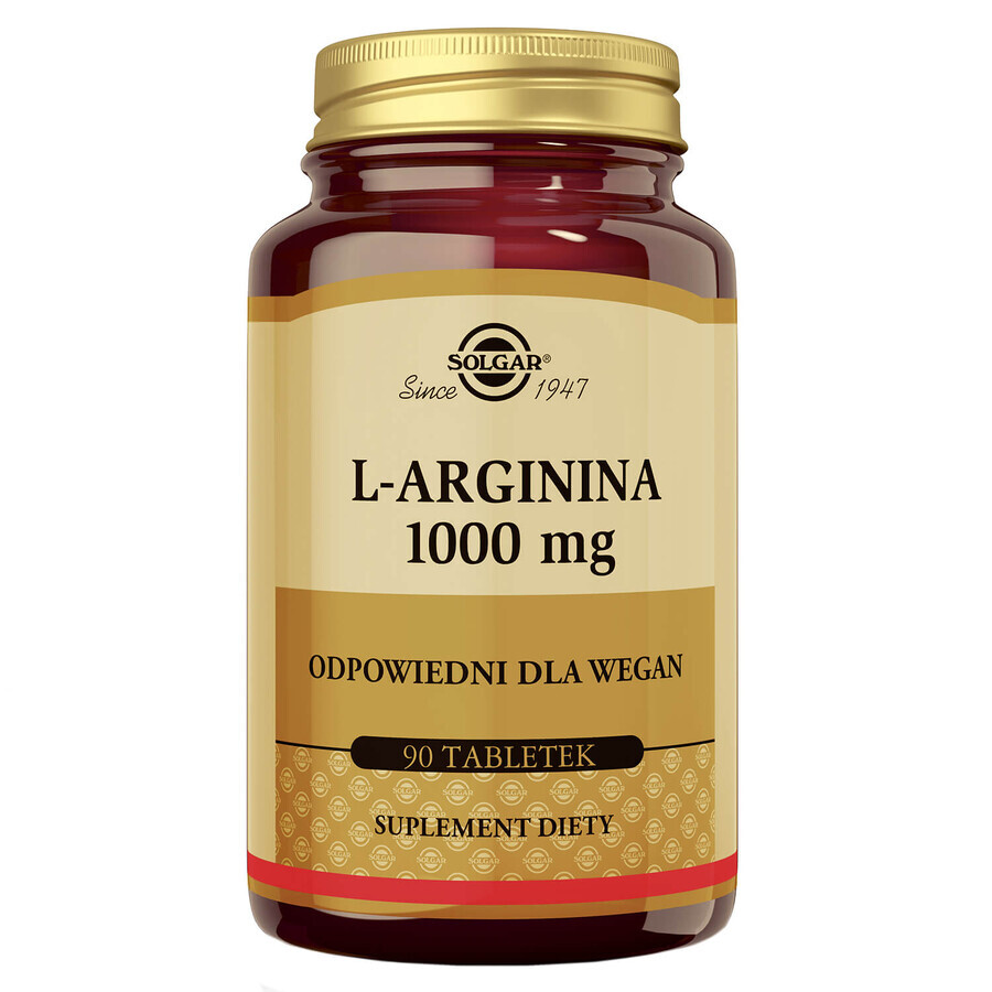 Solgar L-Arginine 1000 mg, 90 tablets