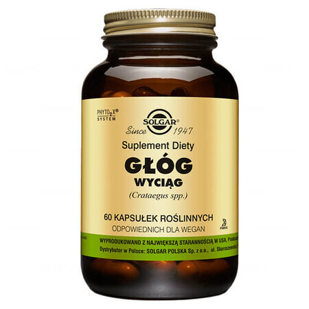 Solgar Hawthorn extract, 60 capsule