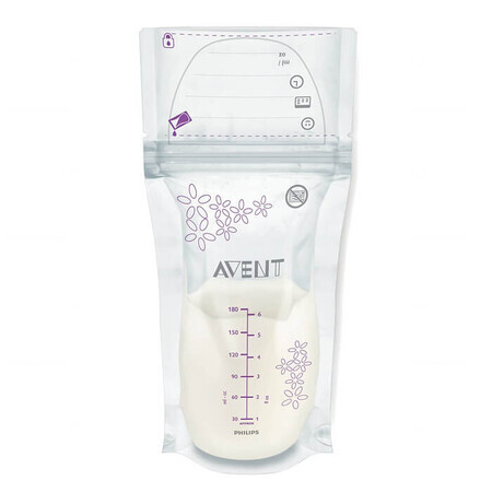 Avent, bolsas de almacenamiento de leche materna, SCF603/25, 25 unidades