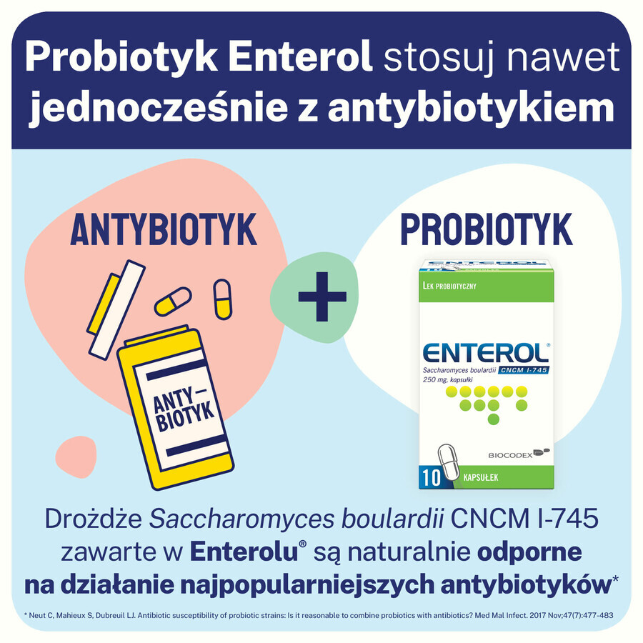 Enterol, 250 mg, 10 capsules