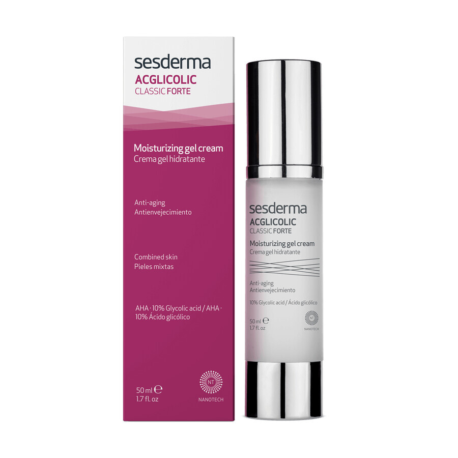 Sesderma Acglycolic Classic Forte, moisturizing gel-cream for the face, 50 ml