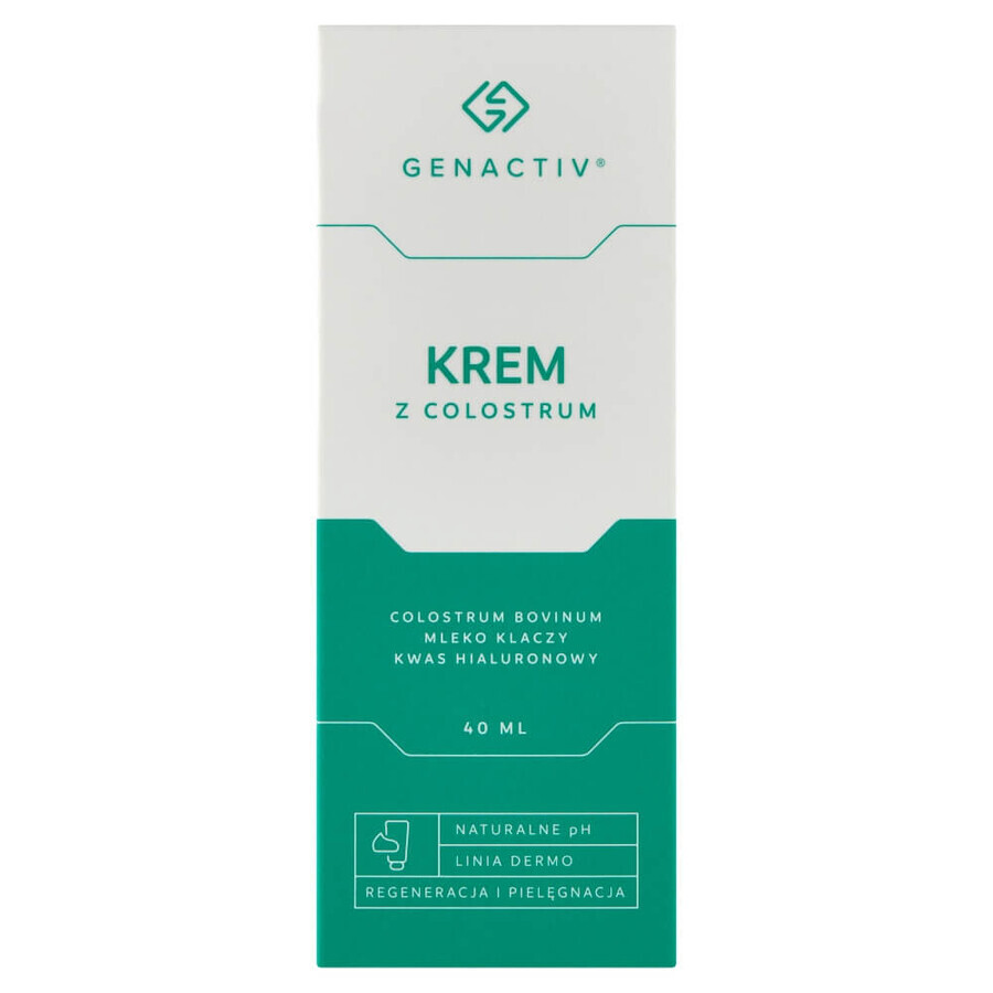 Genactiv, colostrum crème voor gezicht en lichaam, 40 ml