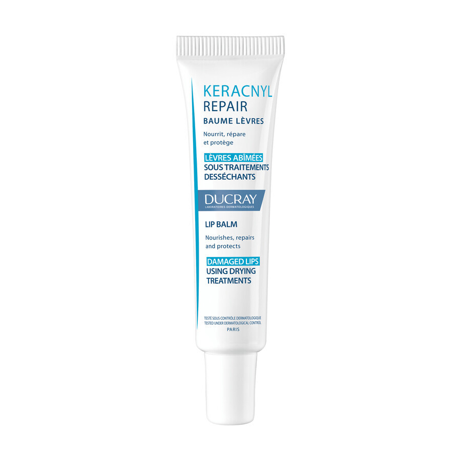 Ducray Keracnyl Repair, regenererende lippenbalsem, droge huid, 15 ml