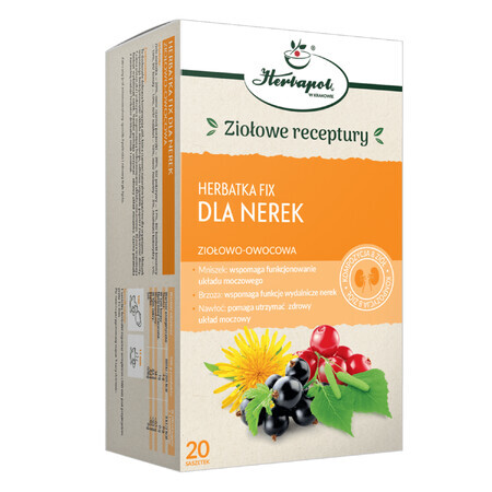 Herbapol for kidneys, herbal and fruit fixed tea, 2 gx 20 sachets