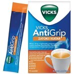 Vicks AntiGrip Zatoki i Katary 650 mg + 16 mg + 4 mg, granule pentru soluție orală, 10 pliculețe