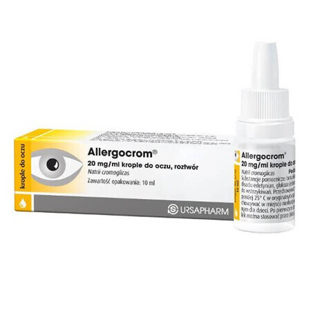 Allergocrom 20 mg/ml, oogdruppels, oplossing, 10 ml