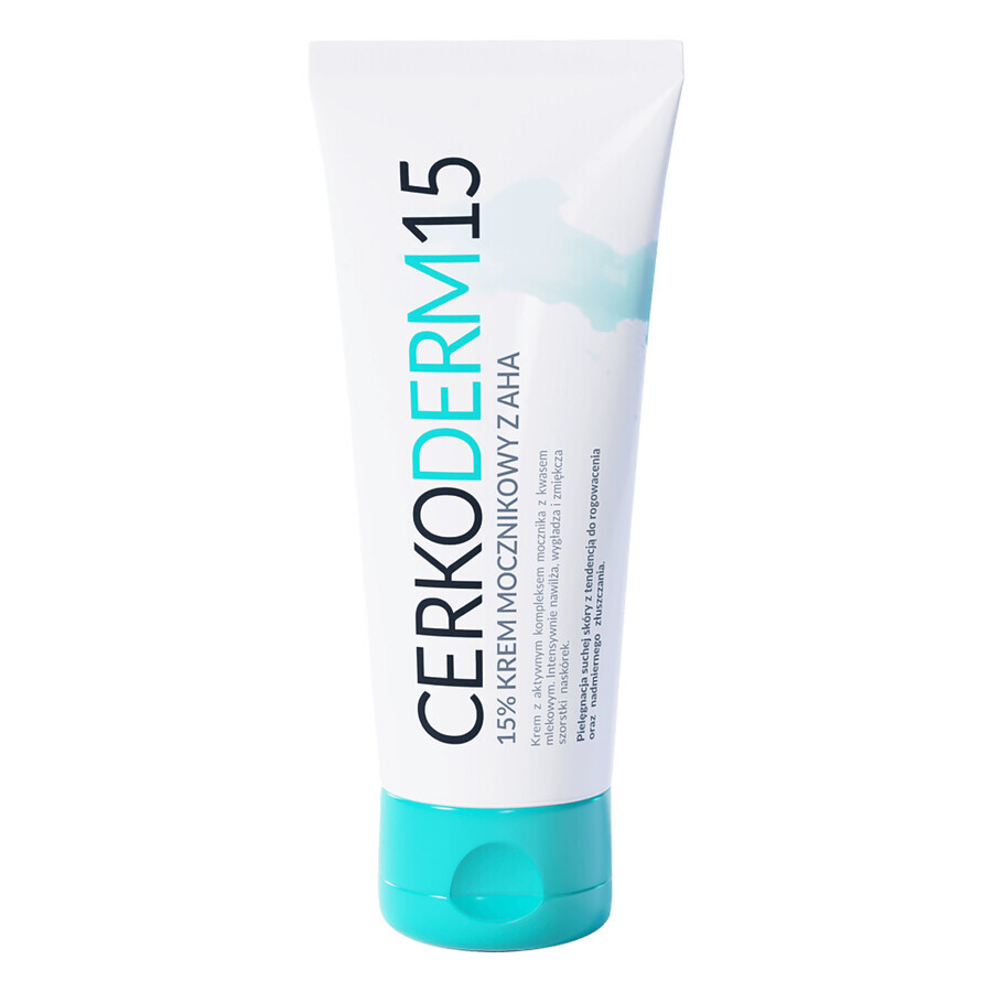 Cerkoderm 15, 15% urea cream with AHA, dry skin prone to keratosis, 75 ml