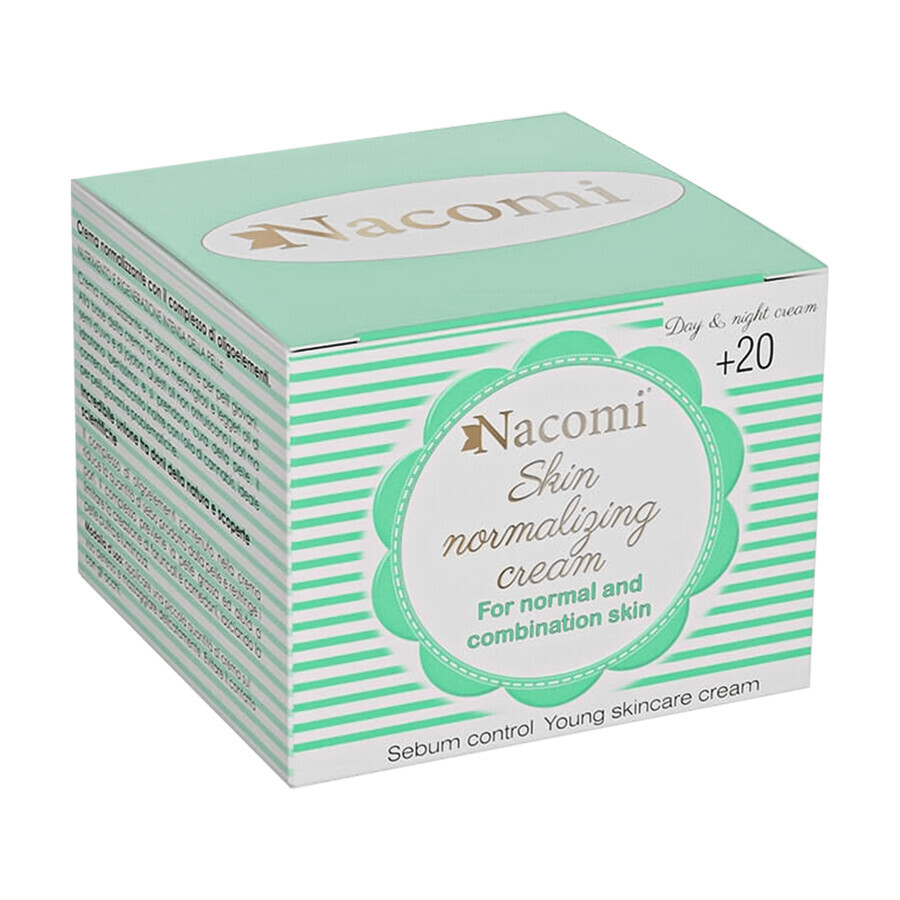 Nacomi, crema normalizzante +20, 50 ml