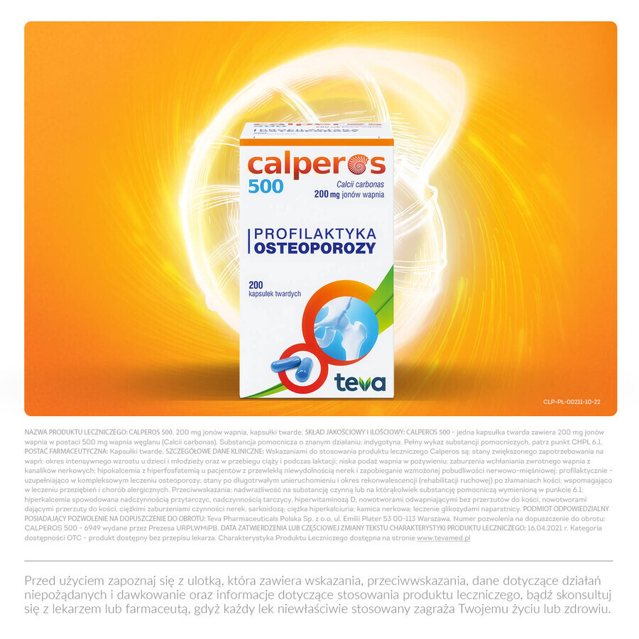 Calperos 500 200 mg, 200 harde capsules