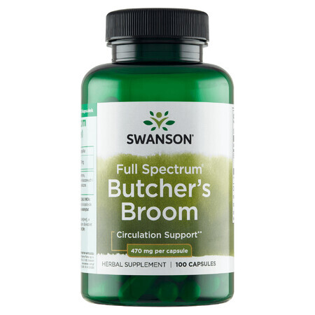 Swanson Full Spectrum Butcher's Broom, Spiny Rush, 100 capsules