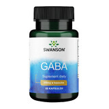 Swanson GABA, ácido gamma aminobutírico 250 mg, 60 cápsulas