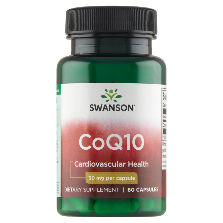 Swanson CoQ10, coenzima Q10 30 mg, 60 cápsulas