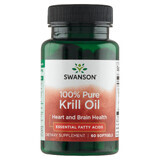 Swanson 100% Pure Krill Oil, Antarctische krillolie, 60 gelcapsules