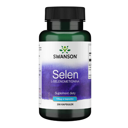 Swanson Selenium, selenio 100 µg, 200 capsule