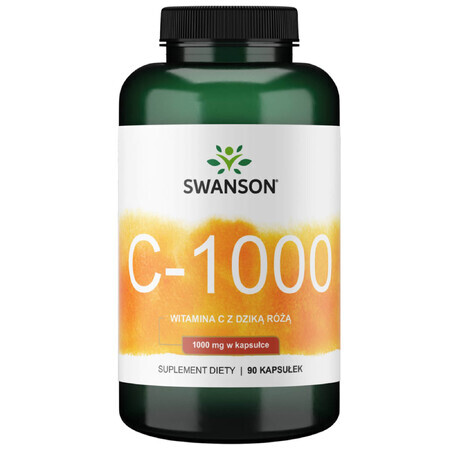 Swanson C, vitamine C 1000 mg met rozenbottel, 90 capsules