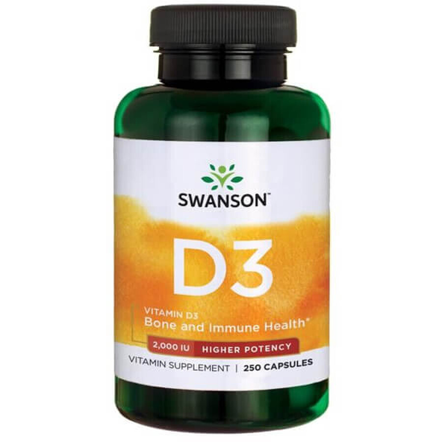 Swanson D3 2000 IU, 250 capsules