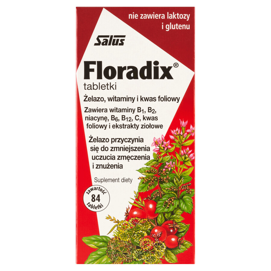 Floradix ijzer en vitaminen, 84 tabletten