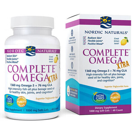 Nordic Naturals Complete Omega Xtra, goût citron, 60 gélules