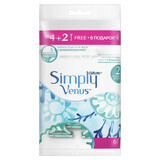 Gillette Simply Venus 2 Razors, Disposable, 4 pcs + 2 pcs free