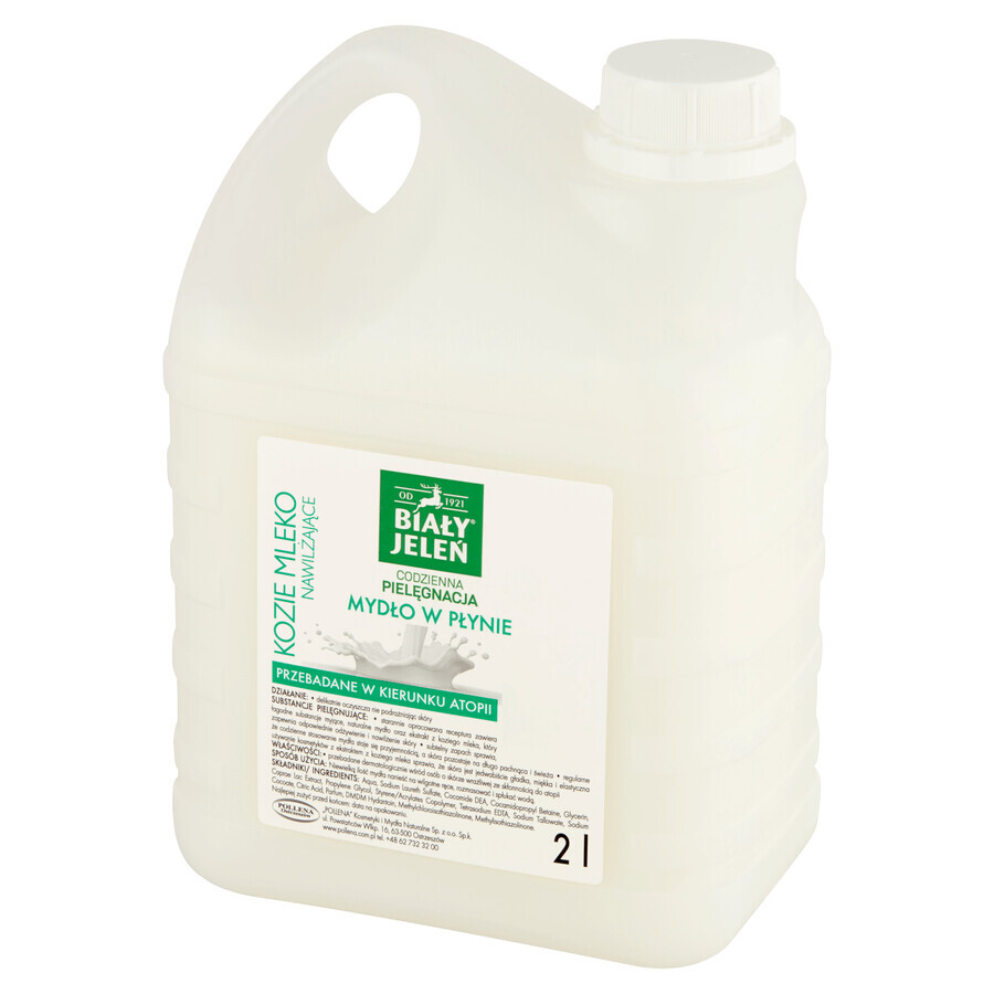 White Deer Liquid Soap, Goat Milk, Refill, 2 L