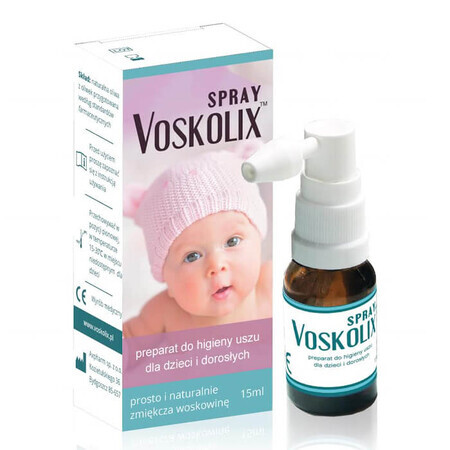 Voskolix, spray voor oorhygiëne voor kinderen en volwassenen, 15 ml