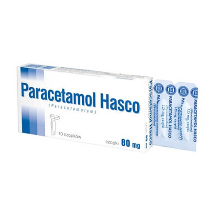 Paracetamol Hasco 80 mg, zetpillen, 10 stuks