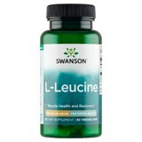 Swanson AjiPure L-Leucine, L-leucine 500 mg, 60 gélules végétales