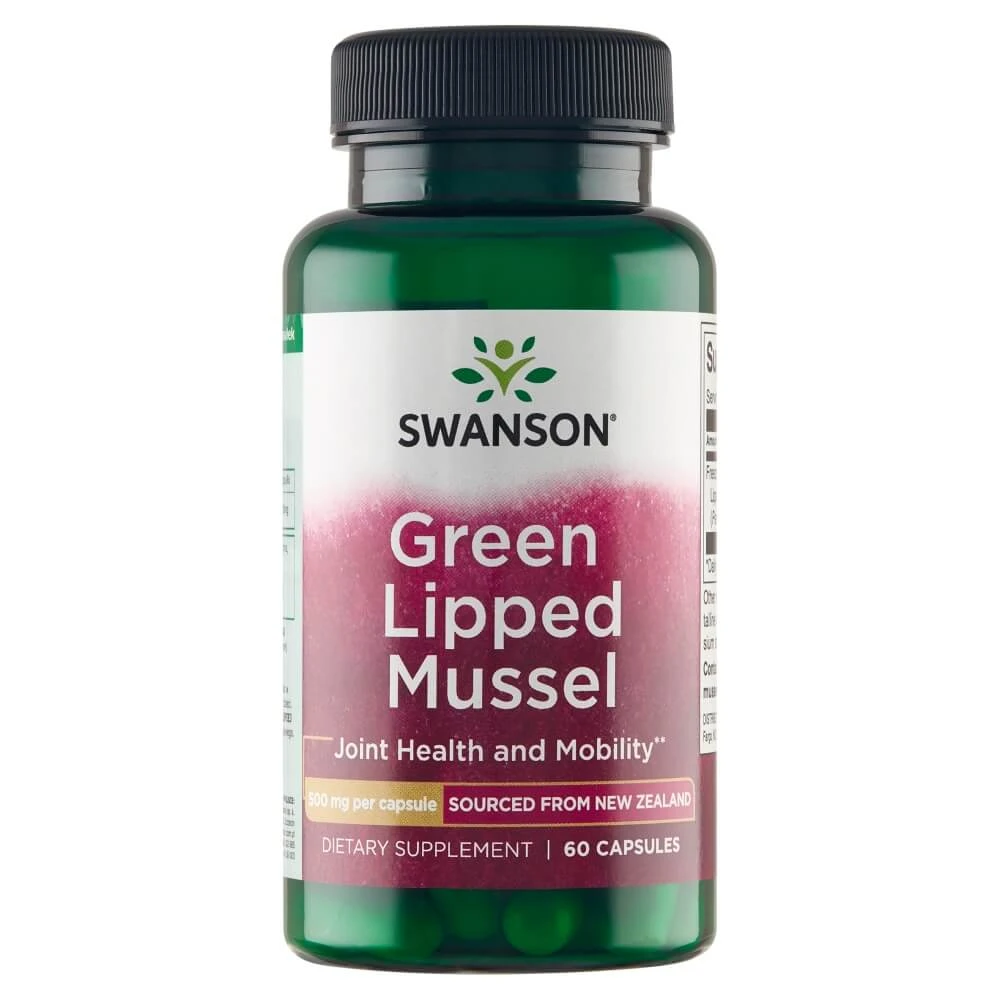 Swanson Groenlipmossel, Nieuw-Zeelandse gevriesdroogde groene mossel, 60 capsules
