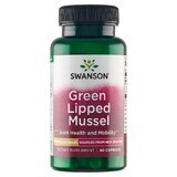 Swanson Green Lipped Mussel, freeze-dried green mussel from New Zealand, 60 capsules