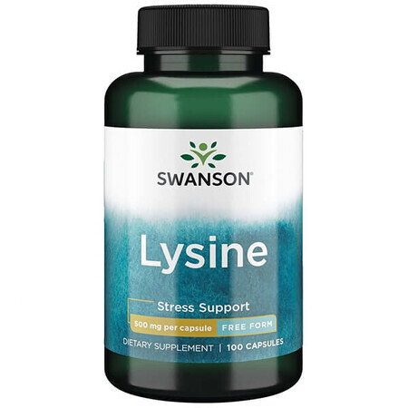 Swanson L-Lysine, L-lysine 500 mg, 100 capsules