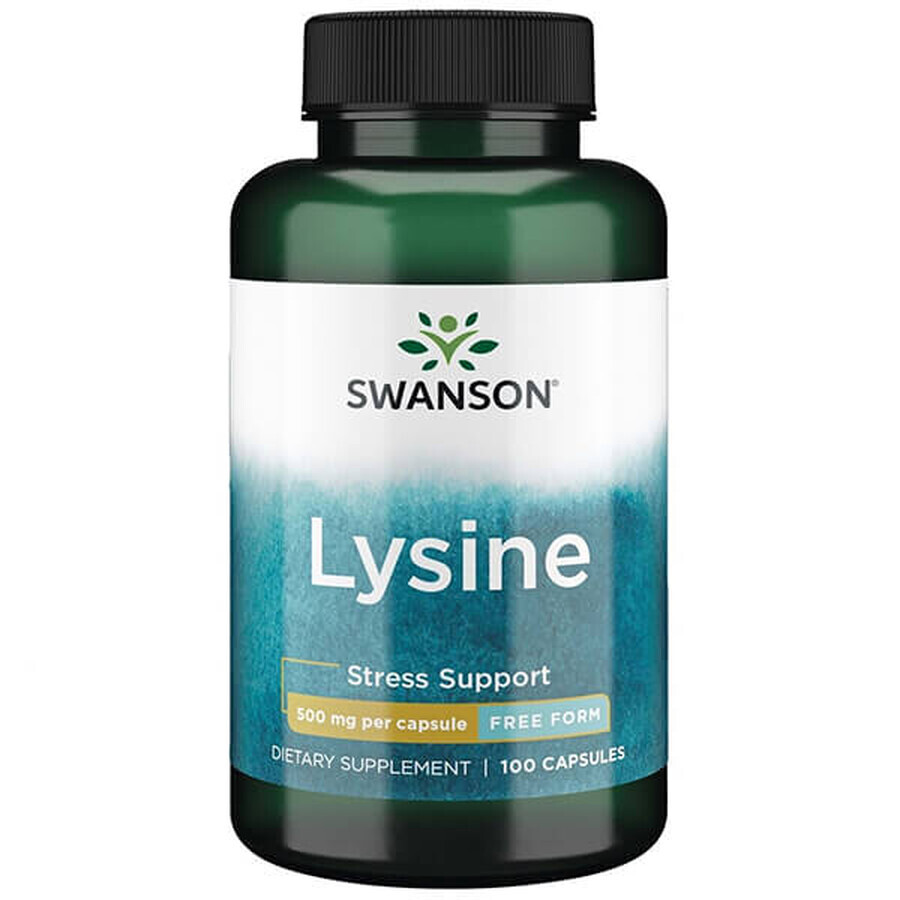 Swanson L-Lysine, L-lysine 500 mg, 100 capsules