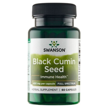 Swanson Full Spectrum Semi di cumino nero, semi di cumino nero, 60 capsule