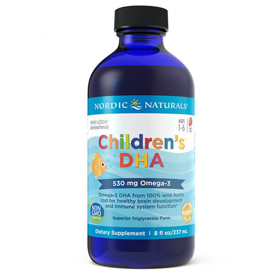 Nordic Naturals Children's DHA Omega-3, for children 1-6 years, strawberry flavor, 237 ml