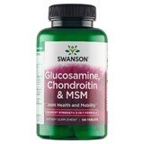 Swanson Glucosamine, Chondroïtine &amp; MSM Hoogste Sterkte, Glucosamine, Chondroïtine &amp; MSM, 120 tabletten