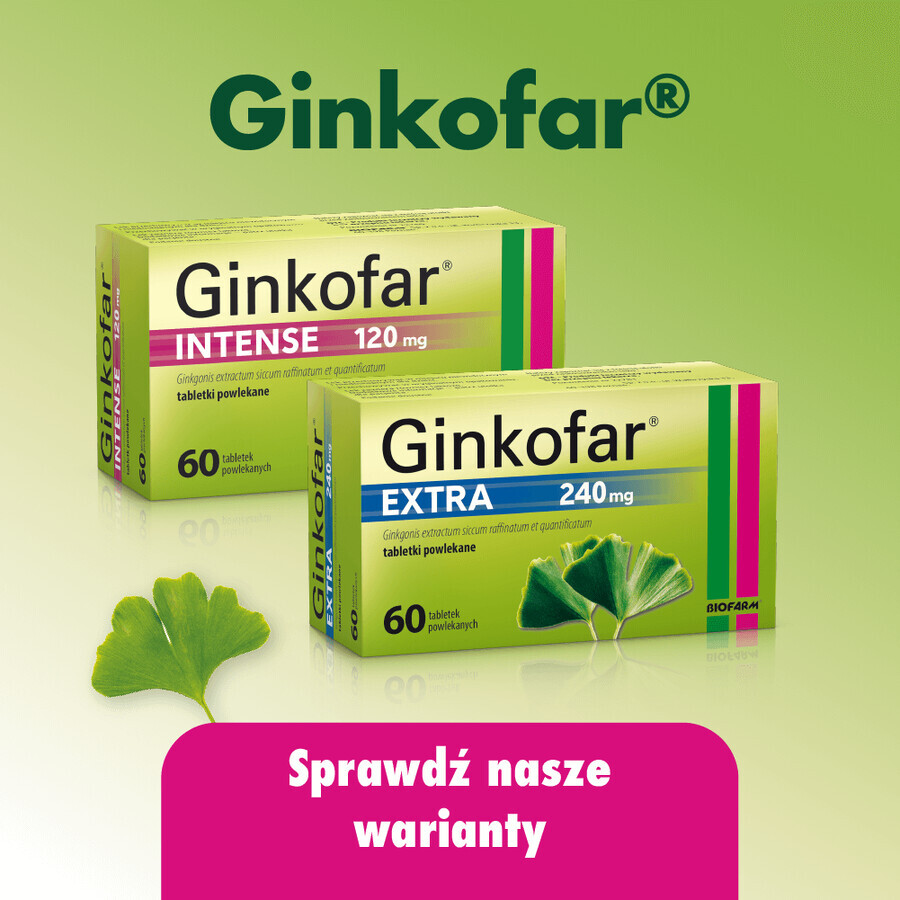 Ginkofar Forte 80 mg, 60 filmomhulde tabletten