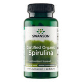 Swanson Certified Organic Spirulina, organic spirulina, 180 tablets