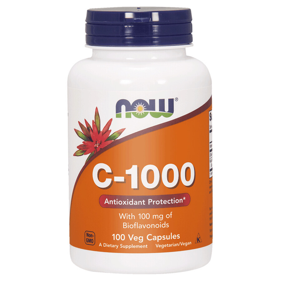 Now Foods C-1000, vitamin C + bioflavonoids + rutin, 100 vegetarian capsules