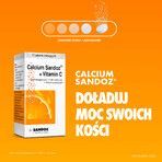 Calcium Sandoz + Vitamina C 260 mg + 1000 mg, sinaasappelsmaak, 10 bruistabletten