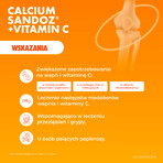 Calcium Sandoz + Vitamina C 260 mg + 1000 mg, sinaasappelsmaak, 10 bruistabletten