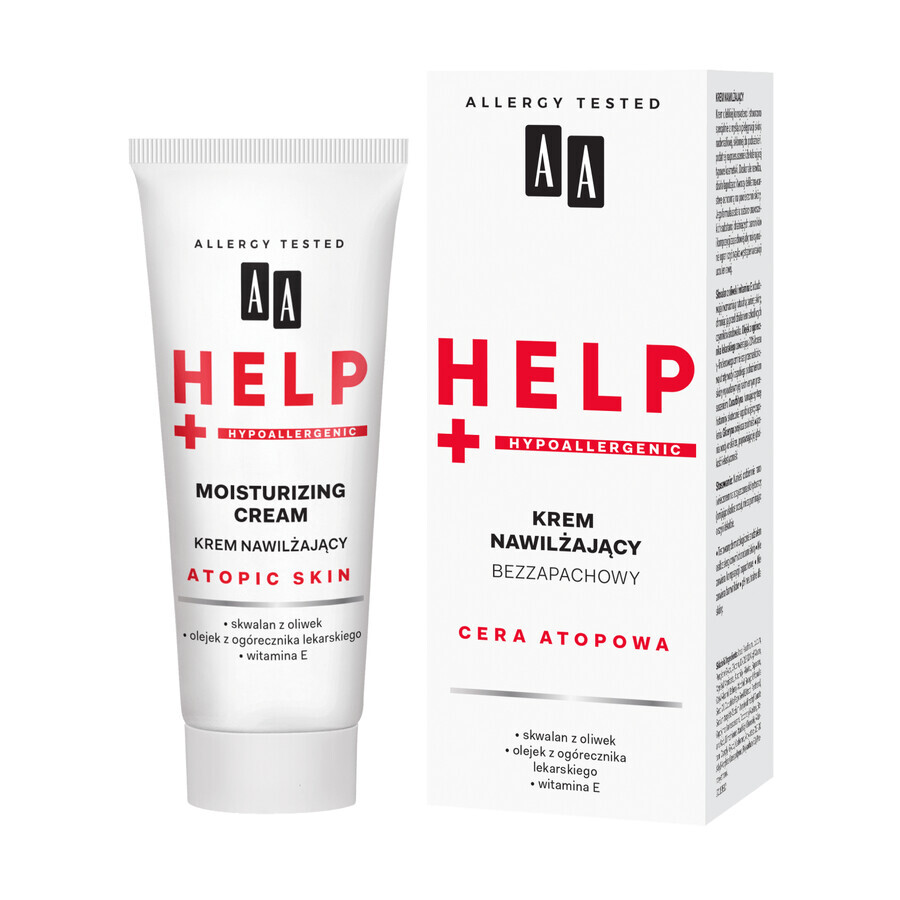 AA Help, Atopische huid, geurvrije vochtinbrengende crème, 50 ml