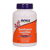 Now Foods Zonnebloem Lecithine, zonnebloempit lecithine 1200 mg, 100 zachte capsules