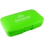 Swanson pillendoos, dagelijkse medicatiecassette, 5-kamer, groen