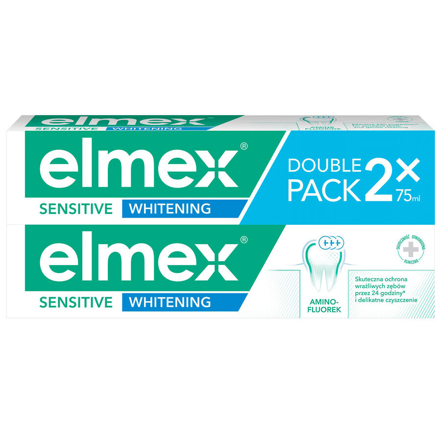 Elmex Sensitive Whitening tandpasta met aminfluoride, 2 x 75 ml 