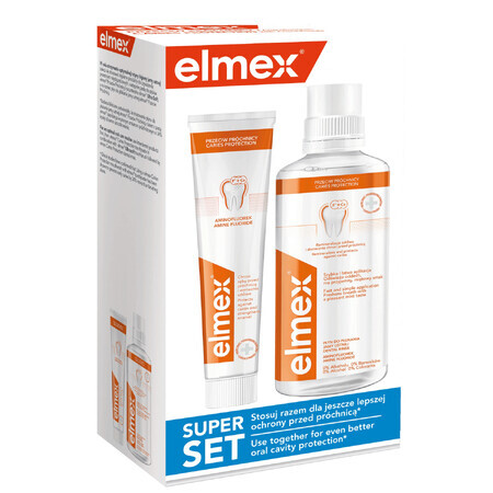 Elmex Kit Tegen Cariës, mondspoeling, 400 ml + tandpasta, 75 ml